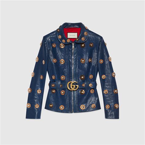 giacca di pelle gucci|Giacca Gucci In Pelle .